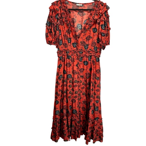 ULLA JOHNSON Irvette floral cotton-blend midi dress - Picture 6 of 9